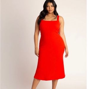 ELOQUII size 16, square neck knit dress, new